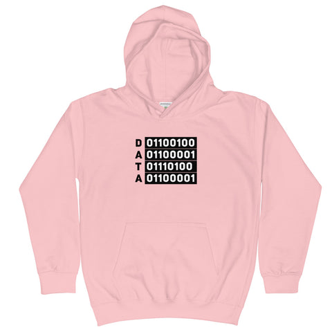 "DATA - 01100100" - Kids Tech Hoodie