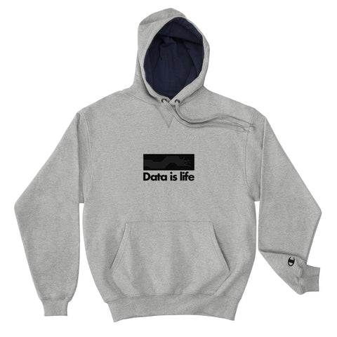 "Data is Life" Champion Tech Hoodie