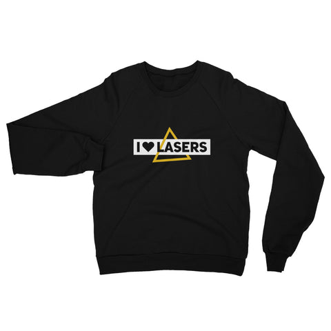 "I love Lasers" California Fleece Crew Neck Tech Sweatshirt